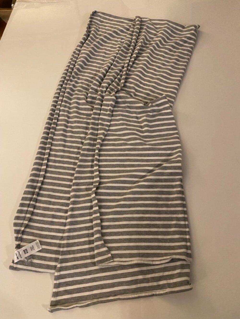 Coolibar Sanibel Everyday Beach Shawl UPF 50+ Sun Wrap Gray Stripe One Size